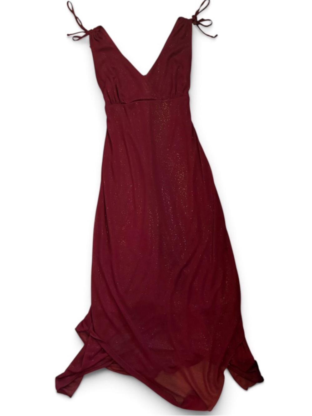 Womenโs Ruby Rox Burgundy Midi Dress Shimmer/Glittery
Size M